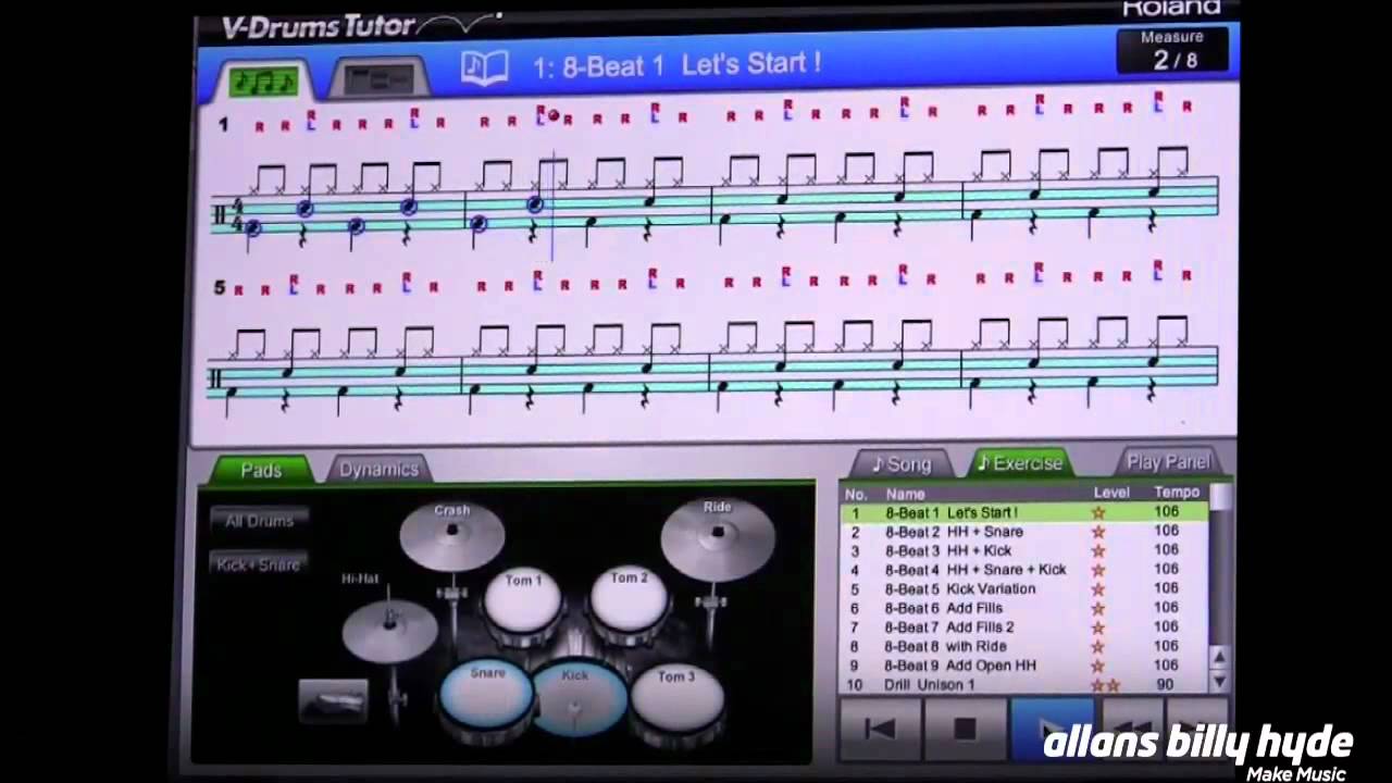 roland v drums tutor download
